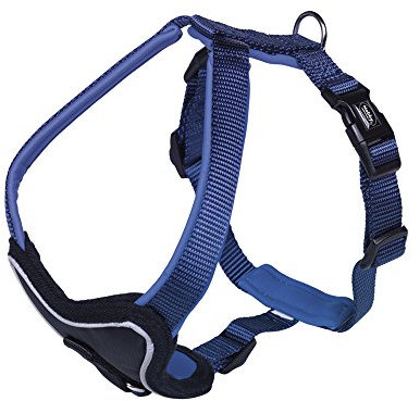 Nobby Komfort Geschirr Classic Preno, blau/blau L: 75-90 cm, B: 35 mm, 1 Stück
