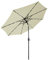 AufuN Sonnenschirm 300cm mit kurbel und Solarbetriebene Weiß LED UV Schutz Neigbar 40+ - Beige Alu Balkon Terrassenschirm Marktschirm Gartenschirm (Beige)
