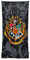 Elbenwald Harry Potter Strandtuch mit Hogwarts Häuser-Wappen Motiv 90x180cm grau