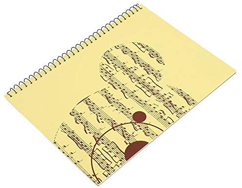 Fafeims Stabheft, 50 Seiten Notenheft Notenmanuskript Briefpapier(Yellow Bear)