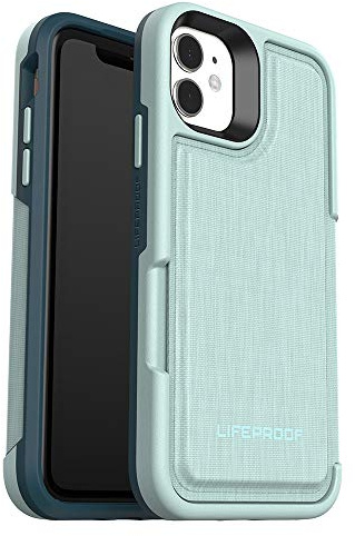 LifeProof Flip verstärkte Schutzhülle mit Steckplatz für 2 Kredit oder Scheckkarten für iPhone 11 Grün