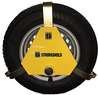 Stronghold Apex 13 - 15 Triangular Wheel Clamp Suitable for Caravans, Trailers, Horse Boxes, Vans and Motorhomes Tyre Width 175-195mm Diameter 504mm - 704mm Sold Secure Gold Standard