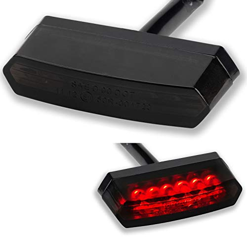 Germany Motorsports LED Mini Micro Rücklicht Rückleuchte Malibu schwarz smoke getönt e-geprüft universal für Motorrad Roller