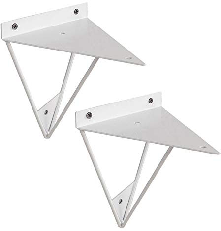 Maximisez l'espace: ces supports d'étagère murale flottante en métal vous aideront à tirer le meilleur parti de votre espace Créer un look rustique, parfait pour votre maison, bureau, garage, espa