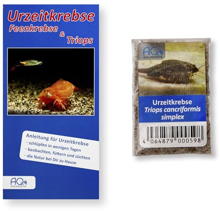 AQ4Aquaristik Triops cancriformis simplex RARITÄT (Zuchtansatz ca. 100 Eier in Sand) mit Anleitung