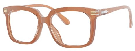 Eyekepper Lesebrille für Damen Braun +2,50 dpt Übergroß Rechteckig | Leichter Kunststoffrahmen, komfortable Federscharniere, modisches Design, Lesehilfe für Bücher, Zeitungen und Smartphone