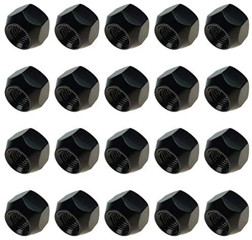 20x Radmuttern Radnuss M14x1,5 Offene Mutter 17mm SW21 Schwarz Verzinkt für Stahlfelgen
