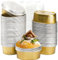 Dicunoy 100 Pack Mini Aluminum Foil Baking Cups with Lids, 3 OZ Disposable Ramekins with Lids, Muffin Liners Containers, Cheesecake Pots, Individual Pie Tin Cup for Dessert, Creme Brulee, Cupcake