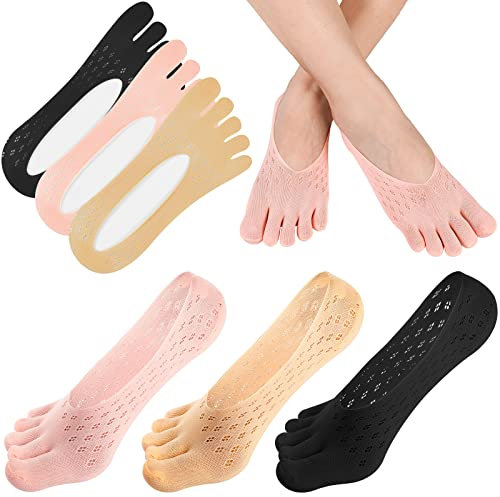 Geyoga Fünf Finger Socken 3 Paar Orthopädische Kompressionsstrümpfe Invisibility Socken