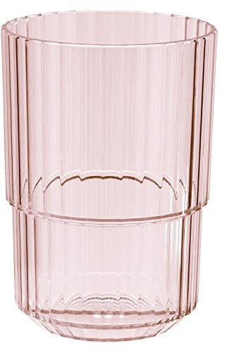 APS Vaso Linea de 8,5 cm de diámetro, 12 cm de alto, 400 ml, color rosa claro