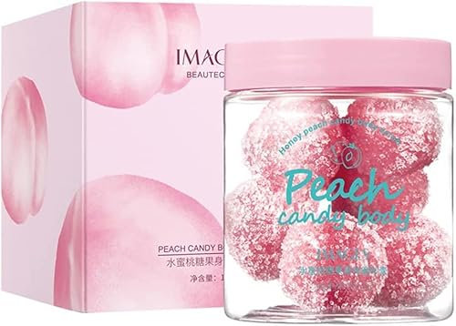 Natural Peach Exfoliating & Smoothing Body Scrub Ball 140g (1pcs)