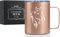 Onebttl Pferdegeschenke für Mädchen, Frauen, Pferdeliebhaber, isolierter Edelstahl-Kaffeebecher mit Deckel und Henkel, Reitergeschenke für Geburtstag, Weihnachten, 350 ml, Roségold