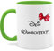 Tasse Tassen 325ml - Aufdruck selbst gestalten - Spardose Wunschtext Schleife I - 325 ml - Hellgrün - girlfriend mugs custom mug personalisierte freundin glühweintassen text paartassen