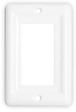 XVQ Piastre di commutazione in ceramica, coperchio piastra interruttore bianco (singolo decoratore)