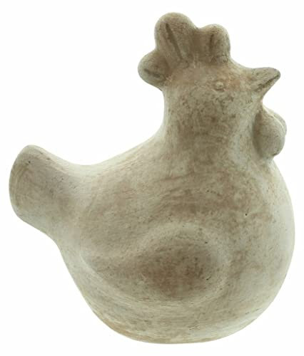 Dekoleidenschaft Huhn Henriette aus Terracotta, Osterdeko, Hühnerfigur, Dekofigur, Balkon & Garten-Deko für Draußen zu Ostern, wetterfest