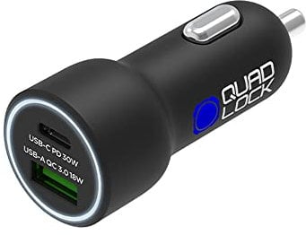 Quad Lock 48W Dual Car Charger - USB-C PD + USB-A QC3.0
