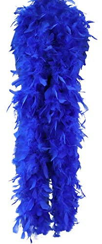 URFEDA Federboa Blau Federdichten,200CM Flauschige Turkey-Federboa zum Basteln, Federboa Boa Kostümzubehör, Feder Schal, Karneval Boa, Federstola Federschal Damen Mädchen Karnevals Kostüm Accessoire