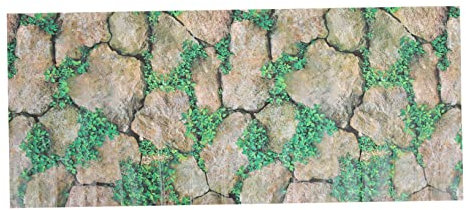 POPETPOP Reptilientank Hintergrund Aufkleber Selbstklebend Verschleißfestes PVC Natürlicher Felsen Look Terrarium Dekor Für Reptilienbecken