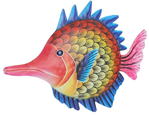 Yardwe Metall Fisch Wanddekoration Eisen Hängedekorationen Naturgetreue Form Home Wanddekoration Schmuck