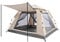 Komonee Pop Up Beach Tent Camping Deluxe Dome Style with Awning Cream And Grey 3 Man Person Outdoor Private House