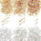 PH PandaHall 480pcs Twisted Bugle Beads, Metallic Bugle Beads 6/9/12mm Glass Long Tube Seed Bead Loose Spacer Beads with 6 Container Bottles for Earring Bracelet Necklace Jewellery Making