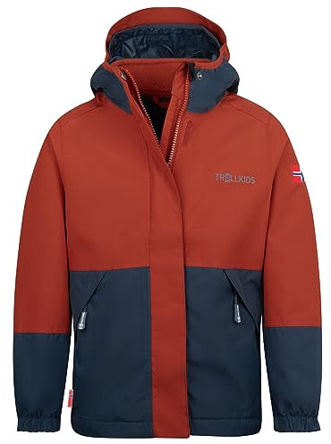 Trollkids Kids Kjerak 3in1 Jacket 152, red Clay/Mystic Blue