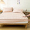 HAIBA spannbettlaken gesteppt 90x200cm+30cm Beige Tagesdecken sehr dick und Weiche,Matratzenauflage mit Mikrofaser-Polyester