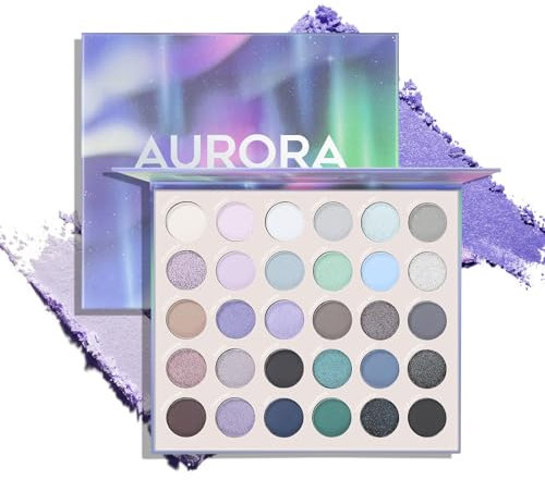 Apooliy Lidschattenpalette 30 Pigmentierte Matte Schimmer Lidschatten Makeup Palette Glitter Langanhaltend Wasserdicht