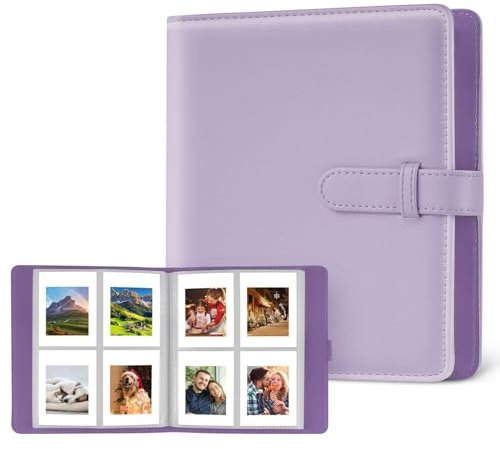 Flintronic Fotoalbum mit 256 Taschen, Kompatibel Mit Fujifilm Instax Mini Film/Kodak Zink Fotopapier/Polaroid Zink Fotopapier/HP Sprocket Fotopapier Mini 3-Zoll-Film Fotobuch aus PU-Leder