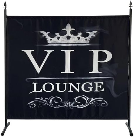 QUICK STAR Paravent 180 x 178 cm VIP Lounge Paravent Cloison de séparation Balcon Brise-Vue Mur décoratif