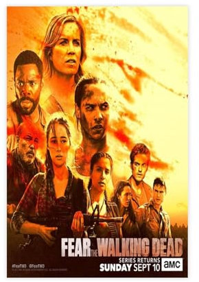 DEZARO Filmposter Fear The Walking Dead, Leinwand-Poster, Schlafzimmer, Dekoration, Sport, Landschaft, Büro, Raumdekoration, Geschenk, ungerahmt, 60 x 90 cm