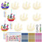 SPHERETRON Windspiel Bastelset Holz 10 Stück Holz Piratenschiff Bastelset DIY Holzs Handwerk für Kinder Piratenschiffe aus HolzHandwerk Bemalen Windspiel Holzbastelsets für DIY Kinder Malen Dekoration