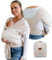 Stilvolle Babytrage in Beige und Gold – bequem, weich und stützend, verstellbarer Gurt für Mama und Papa, ideal für die Registrierung von Babys, Neugeborene bis Kind, Babyparty