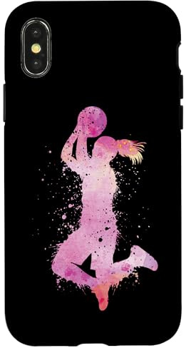 Basketballspielerin Basketball Splash Basketballerin Damen Hülle für iPhone X/XS