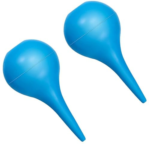 Voarge 2 detergenti per orecchie, 60 ml, per rimuovere il cerume, in silicone, per la pulizia delicata del cerume, con lavaggio delle orecchie, colore: blu