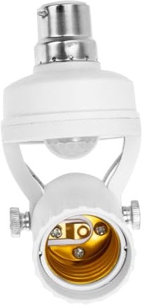 Homoyoyo Energy Saving Sensor Socket Sensor Light Holder Indoor Light Socket Adapter