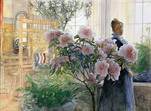 GerRit Carl Larsson Leinwand-Poster, ohne Rahmen, 58 x 90 cm, Azalee