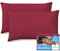 Kissenbezug 40x70 Himbeerrot, 2-er Set Kissenbezüge, Premium Mako-Baumwolle, Kopfkissen-Bezug für 70x40 Kissen, Polsterbezug für Seitenschläferkissen/Nackenkissen, Oeko-TEX Zertifiziert
