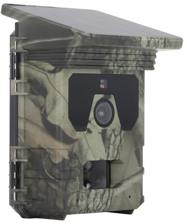 GOWENIC Solar Trail Kamera, 4K 50 MP HD Nachtsicht Sun Powered Solar Game Wildlife Jagd Trail Kameras, IP65 wasserdichte IR-Bewegungs Erkennungs Jagd Kamera, Schleifen für die Jagd