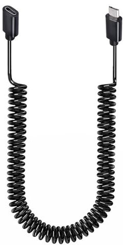 Mllepjdh Câble d'extension micro USB femelle vers micro USB mâle - Câble de transmission de stabilité - 100 cm/300 cm de long - Noir