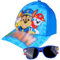Patrol Baseball Cap und Sonnenbrille Kinder Set, Patrol Sonnenhut Kinder, Patrol Sonnenbrille Kinder, Kappe Kinder Jungen Baseballkappe Verstellbar Blau ab 2-8 Jahren Sonnenschutzset für Kinder