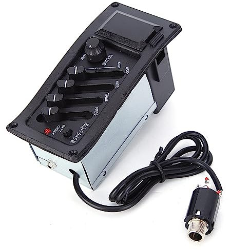 Micro de Guitare Acoustique 4 EQ de Micro de Guitare, Préampli électrique Acoustique de Micro de Guitare, Préampli de Guitare Acoustique Préampli de Bande EQ égaliseur Système de