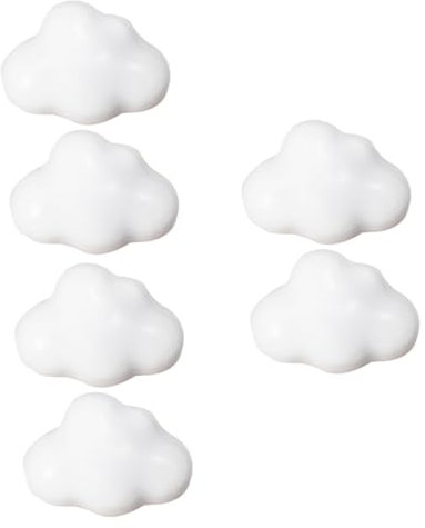 Gadpiparty 6piezas Mango De Cerámica Forma De Tiradores Para Muebles Accesorios Decorativos Blanco
