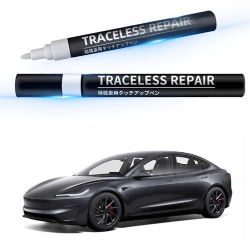 Touch Up Paint Pen for Tesla Model X Y S 3 Highland Tesla Car Body Touch Up Paint Scratch Repair Kit, Automotive Scratches Repair Pen Matched for Tesla (Pearl White)