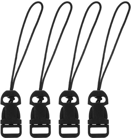 4Pcs Camera Strap Quick Release Adjustable Black Rapid Camera Strap Clips Camera Lanyard for All Compact Digital Cameras USB Stick Adaptor Binoculars