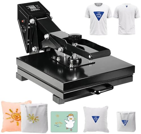 SDKEHUI Prensa Térmica 40x50cm 2000W Calentamiento Rápido Prensa de Calor por Transferencia por Sublimación Digital e Industrial para Camiseta, Bolso, Almohada
