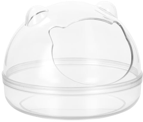 Salle de Bain Transparente pour Hamster, Contenant pour Bain de Sable, Cage, Maison, Toilette pour Chinchilla (M)