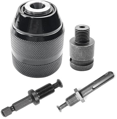 SRMAN Adaptateur de Mandrin de Perceuse à Métal, Filetage 3/8-24UNF 0,8 Mm-10 Mm, Adapté pour Perceuse à Main, Marteau Électrique/Perceuse à Percussion Électrique, Facile à Utiliser B