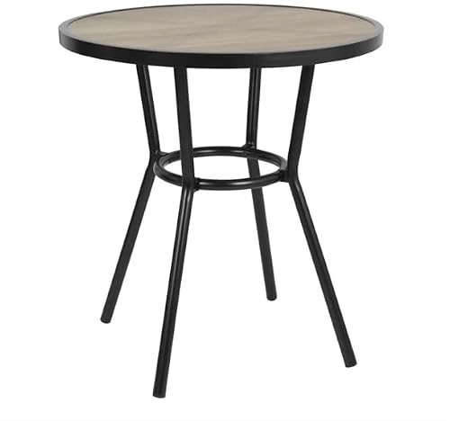 Bolero Marston Round Outdoor Table Black 700mm - Ideal for Garden, Events, Patios DX986 | Folds flat to save storage space and sets up quickly, making it a reliable choice for busy beer gardens and outdoor events