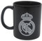 CYPBRANDS CyP Brands-Real Madrid Frühstückstasse in Box, Keramik, 300 ml, Schwarz mit weißem Wappen, offizielles Produkt